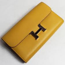 中古 hermes エルメス コンスタンスロング ウォレット sv金具エバーカラー ジョーヌ アンブル c刻印 鈴木由利のblog 中古 カラー ロングウォレット