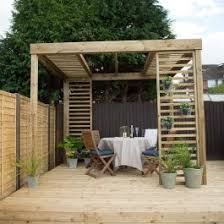 The smart pergola products are manufactured entirely in the u.s.a. Forest Dining Wooden Garden Pergola Kit With Panels 10 X8 B M