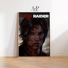 Tomb Raider Game Poster, Lara Croft Wall Art, Gaming Room Decor, Fine Art  Print, Game Poster Gift