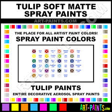 Tulip Soft Matte Spray Paint Aerosol Colors Tulip Soft