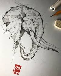 Pencil Sketch Artist Psdelux Animal Drawings Artwoonz Elephant Sketch Elephant Drawing Elephant Tattoos