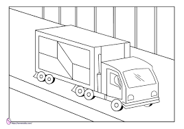 Gambar ini cocok untuk anak paud dan tk. Gambar Mewarnai Kendaraan Darat Truk