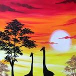 Paint Nite: Giraffe Sunset Safari