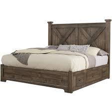 5 available at san marcos. Artisan Post Cool Rustic Solid Wood King Barndoor X Bed With Side Storage Belfort Furniture Panel Beds
