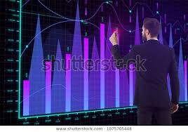 Businessman Abstract Colorful Forex Chart Broker Stock