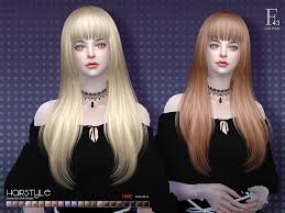 Sims 4 wavy hair cc & mods (all free to download). S Club S Sclub Ts4 Hair Hime N43