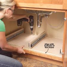 How To Build Pull Out Under Sink Storage Trays For Your Kitchen Kitchen Cabinet Storage Kitchen Sink Storage Kitchen Cabinet Storage Solutions