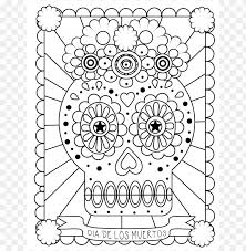 There are tons of great resources for free printable color pages online. Dia De Los Muertos Skull Coloring Pages Colored Png Image With Transparent Background Toppng