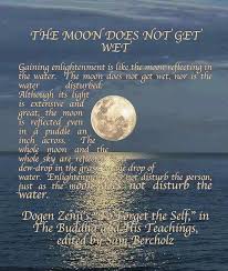 The Moon Does Not Get Wet Gaining Enlightenment Is Like The Moon Reflecting In The Water The Moon Does Not Get Wet Nor Enlightenment Wholeness Getting Wet