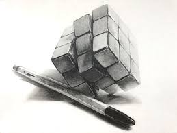 Everything that you will ever want to draw is formed by the shapes you learned in kindergarten: 40 3d Drawing Ideas Object Drawing Pencil Art Drawings Dark Art Drawings
