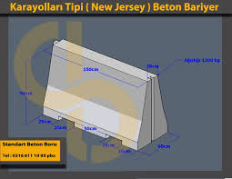 Beton Bariyer New Jersey Tipi Otoyol Borduru Guvenlik Bariyeri Standart Beton Boru Beton Elm San Tic Ltd Sti Beton Bariyer New Jersey