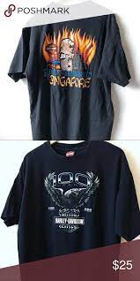 Vintage Harley Davidson Singapore T Shirt Vintage Harley Davidson Harley Davidson Shirt Shirts