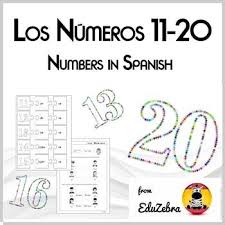 Numbers In Spanish Los Numeros 11 20 Activity Pack Word Activities Learning Numbers Learning Spanish