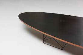 Coffee table mid century modern vintage teak surfboard coffee table, source: Etr Surfboard Coffee Table Charles Ray Eames Archive Modest Furniture