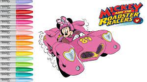 See more ideas about disney coloring pages, coloring pages, mickey mouse coloring pages. Disney Minnie Mouse From Mickey And The Roadster Racers Coloring Pages Drawing For Kids And Children Youtube