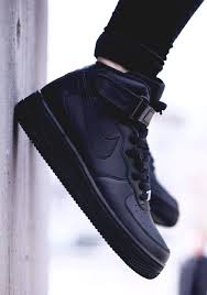 Nike Air Force 1 Mid Gs All Black Zapatos Tenis Para Mujer Zapatos Deportivos De Moda Zapatos Nike Hombre