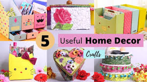 This is a diy video on how to make an amazing. Home Decor 5 Useful Diy Home Decor Making Idea From Cardboard Crafts Youtube