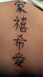 Family Happiness Hope Love In Kanji Kanji Tattoo Tattoo Pattern Chinese Symbols