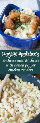 Apleebee S 4 Cheese Mac And Cheese With Honey Pepper Chicken Tenders Clarks Condensed Recipe Honey Pepper Chicken Stuffed Peppers Recipes