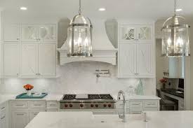 Off White Kitchen Cabinets With White Marble Countertops Transitional Kitchen Off White Kitchens Off White Kitchen Cabinets White Kitchen Countertops