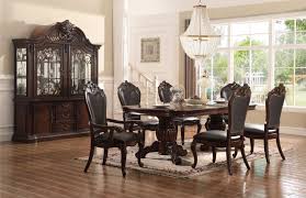 With an extra wide depth, this table seats eight with ample table space. Mc Ferran D3601 7pc 7 Pc Astoria Grand Lundberg Cherry Finish Wood Double Pedestal Dining Table