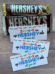 Candy bar poster birthday card, source. Hershey Candy Bar Thank You Sayings