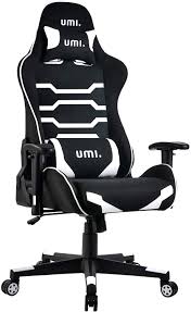 Width big and tall black mesh task chair with adjustable height reliable comfort: Umi By Amazon Gaming Chair Office Desk Computer Chairs Ergonomic Reclining Swivel Rocker High Back Chair With Adjustable Headrest And Lumbar Support White Buy Online In Jersey At Jersey Desertcart Com Productid