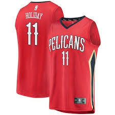 Men S New Orleans Pelicans Jrue Holiday Fanatics Branded Red Fast Break Replica Player Jersey Statem New Orleans Pelicans Big And Tall T Shirts Frank Jackson