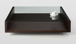 Triangle coffee table modern glass top with wood base, walnutby interior modern decor(107). Pin On Live It
