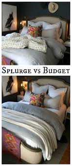 Mitzi print percale duvet cover. Splurge Vs Budget Our Bedding Two Price Points Nesting With Grace