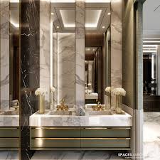 The minimalist style is characterized by straight lines, pure volumes, reduced color palettes and, above all, by simplicity. Luxurious Private Residence In Kuwait On Behance Bathroom Decor Luxury Washroom Design Bathroom Design Decor