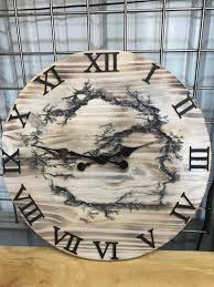 Handmade 1318 Timber Lichtenberg Timber Burning Wood Wood And Metall Dekorace Drevo Hodiny