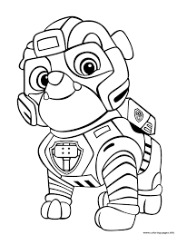 He is a male english bulldog pup and the 6th member of the paw patrol. Strong Rubble Mighty Pups Coloring Pages Printable