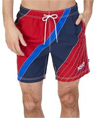 Details About Nautica Mens Colorblocked Swim Bottom Trunks