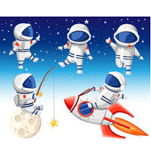 Astronaut floating with moon icon illustration. Astronaut Fishing Space Vector Images Over 110