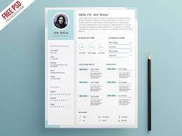 Free clean resume template is a new and unique styled psd file for resume on freepikpsd. Clean Resume Cv Template Psd Template Psdfreebies Com