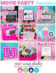 These party ideas are a cinematic experience for the movie. Movie Party Decorations Movie Birthday Party Printable Etsy In 2021 Movie Party Decorations Movie Birthday Party Movie Themed Party