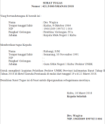 Dari definisi diatas dapat diketahui bahwa surat dinas hanya dikeluarkan pada waktu dan kondisi tertentu. Surat Tugas Pengertian Contoh Guru Kolektif Organisasi