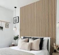 Luxury American White Oak (Grey Felt) Acoustic Slat Wood Wall Panels