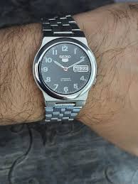 Seiko 5 automatic 21 jewels. Seiko 5 Automatic 21 Jewels Water Stainless Steel Silver With Black Dial Sny245j 5 Royalwrist Pk