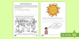 Science worksheets, science worksheet templates, science board games. Identifying Natural Resources Science Worksheet Worksheet