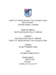 Matrikulasi universiti utara malaysia 4. Kertas Kerja Bola Tampar