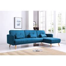 See more of canapé d'angle on facebook. Scandinave Canape D Angle Reversible Convertible 267x151x88cm Bleu Best Mobilier Pas Cher A Prix Auchan