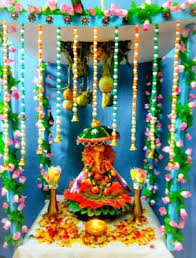70 Best Ganpati Decoration Ideas At Home Easy Ganpati Decoration 2019 Art Articles Decoration For Ganpati Goddess Decor Ganpati Decoration Design