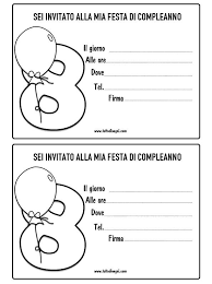 Inviti Di Compleanno Da Colorare 8 Anni Tuttodisegni Com Inviti Di Compleanno Compleanno Inviti Compleanno Fai Da Te Bambini