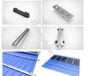 Aluminum Rail For Roof Structure Silver Solar Panel Mounting ...
