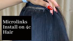 Our micro loop hair extensions are made from 100% finest remy human hair that has micro rings already attached. Micro Links Extensions On 4c Hair Detailed Tutorial Youtube