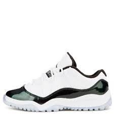 Jordan Retro 11 High Top Black And White Jordan 11 Retro Low Bp White Black Emerald Rise Jordans Jordan 11 Football Game Outfit