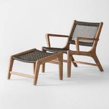 Mid Century Modern Meets Rustic With This Oceans Wood And Rope Patio Club Chair And Otto Patio Furniture Collection Patio Furniture Sets Target Patio Furniture