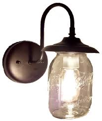 Mason Jar Exterior Porch Wall Sconce Light Ball Jar Eclectic Outdoor Wall Lights And Sconces By The Lamp Goods